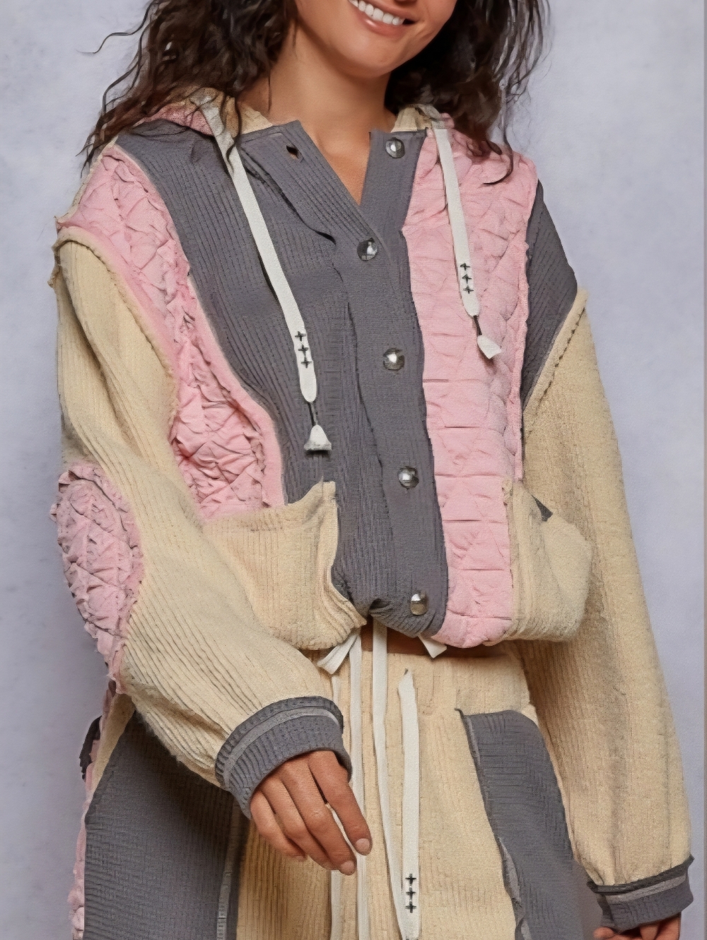 POL Hoodie Thermal Lightly Quilted Jacket 🩷🩶 - Picture 2 of 5